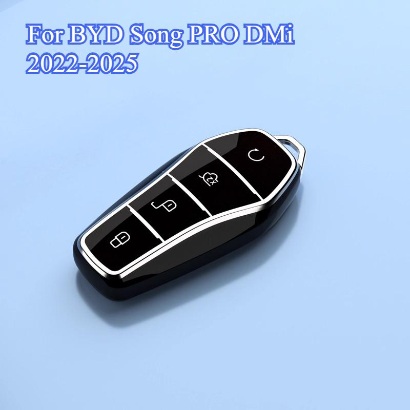 For Byd Song Pro Dmi - Car Key Case Tpu Cover Shell Remote Full Wrap Key Holder Keychain Protector Car Accessories Decor