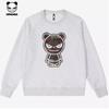 320g Cotton Bead Solid Color Raglan Sleeve Round Neck PP Bright Camouflage Bear Unisex Sweatshirt