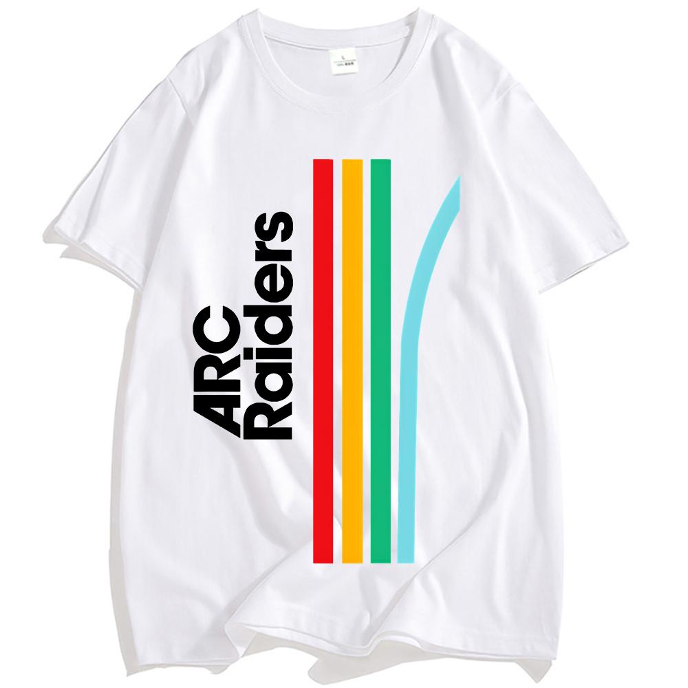 Hot Game ARC Raiders Rainbow Graphic Tshirts Cotton Fashion Loose Men/Women T-shirt Unisex Streetwear O-neck Casual Male Tees