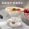 Double-layer Dopamine Basket, Cute Cartoon Household Vegetable Washing Basket