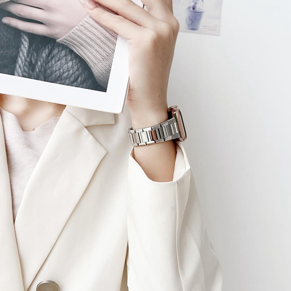 For Apple Watch Series 10 42mm/9 8 7 41mm/SE (2023) SE (2022) SE 6 5 4 40mm/3 2 1 38mm Stainless Steel Watch Band Mirror Surface