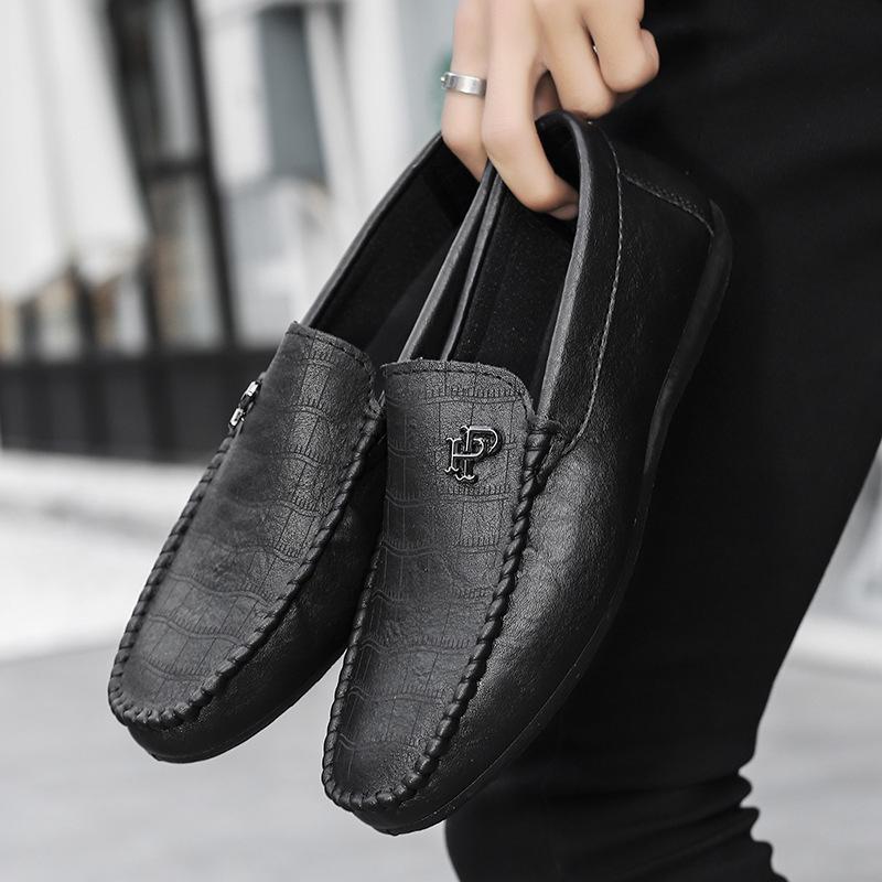 

Мужская обувь лето 2025 мужская обувь на одной педали повседневная кожаная обувь мужская обувь Doudou мужская обувь для ленивого вождения 44