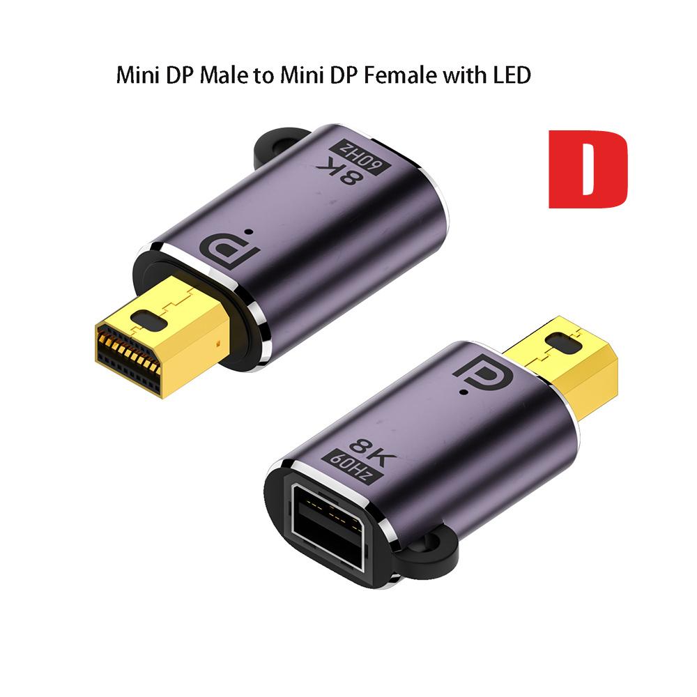 Mini DP to Big DP Converter 8K60HZ DP Male to Female Bidirectional Conversion Adapter Display Port Video Audio Extend Cable Plug