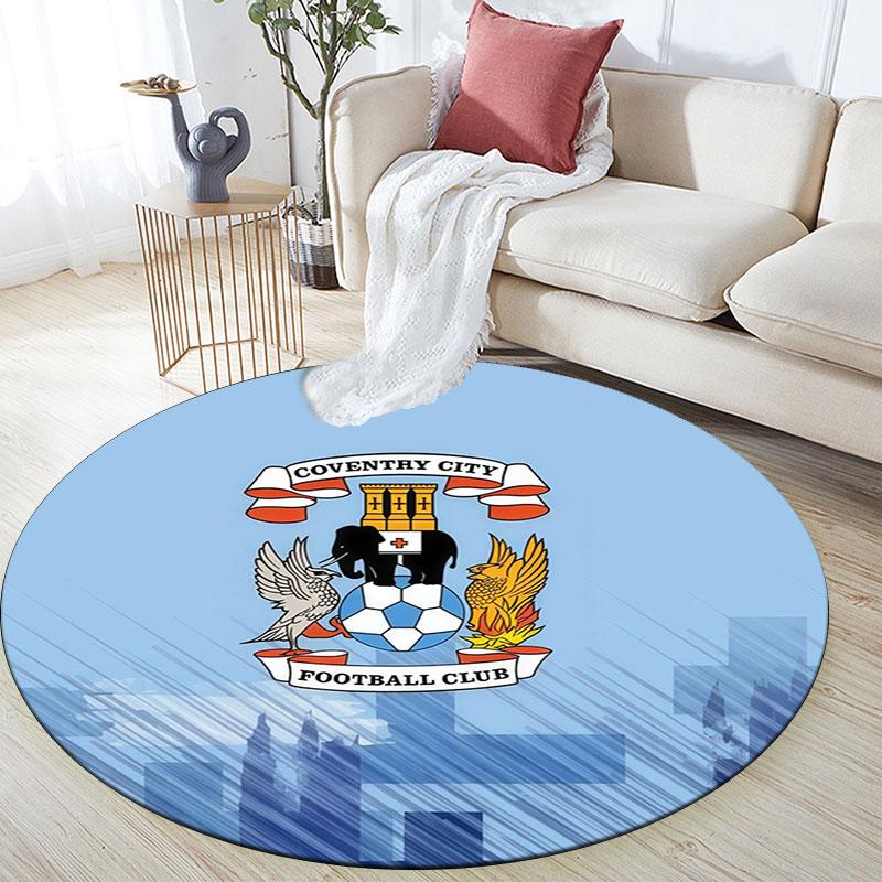 Coventry City Pattern Round rug,Carpet Rug for Living Room Bedroom Playroom ,Non-slip Floor Mat,Holiday Gifts and Birthday Gifts.