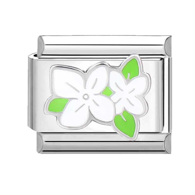 Summer Spring Colorful Flowers Bouquet Tulip Rose Heart Italian Charm Links Fit 9mm Bracelet Stainless Steel Women DIY Making