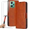 Protective Case - Xiaomi - Redmi Note 12 Pro 5G - Shockproof - Wallet - Brown