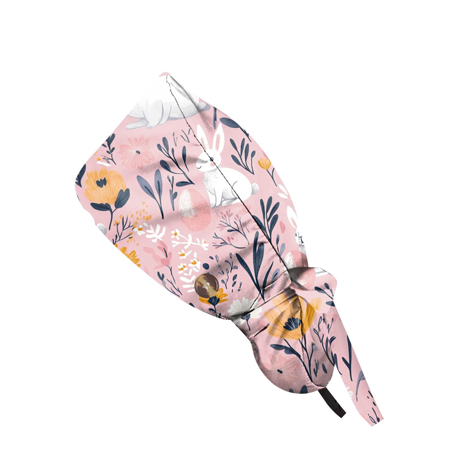 

Модна робоча кепка з пасхальним принтом, повсякденна жіноча кепка з хвостиком, кепка для прання, кепка Baotou One Size