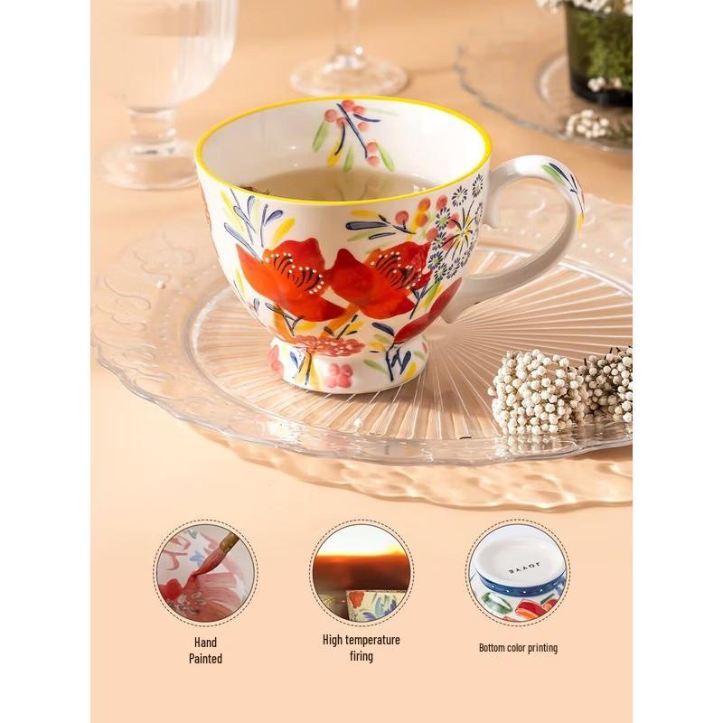 JOYYE Floral Ceramic Mug