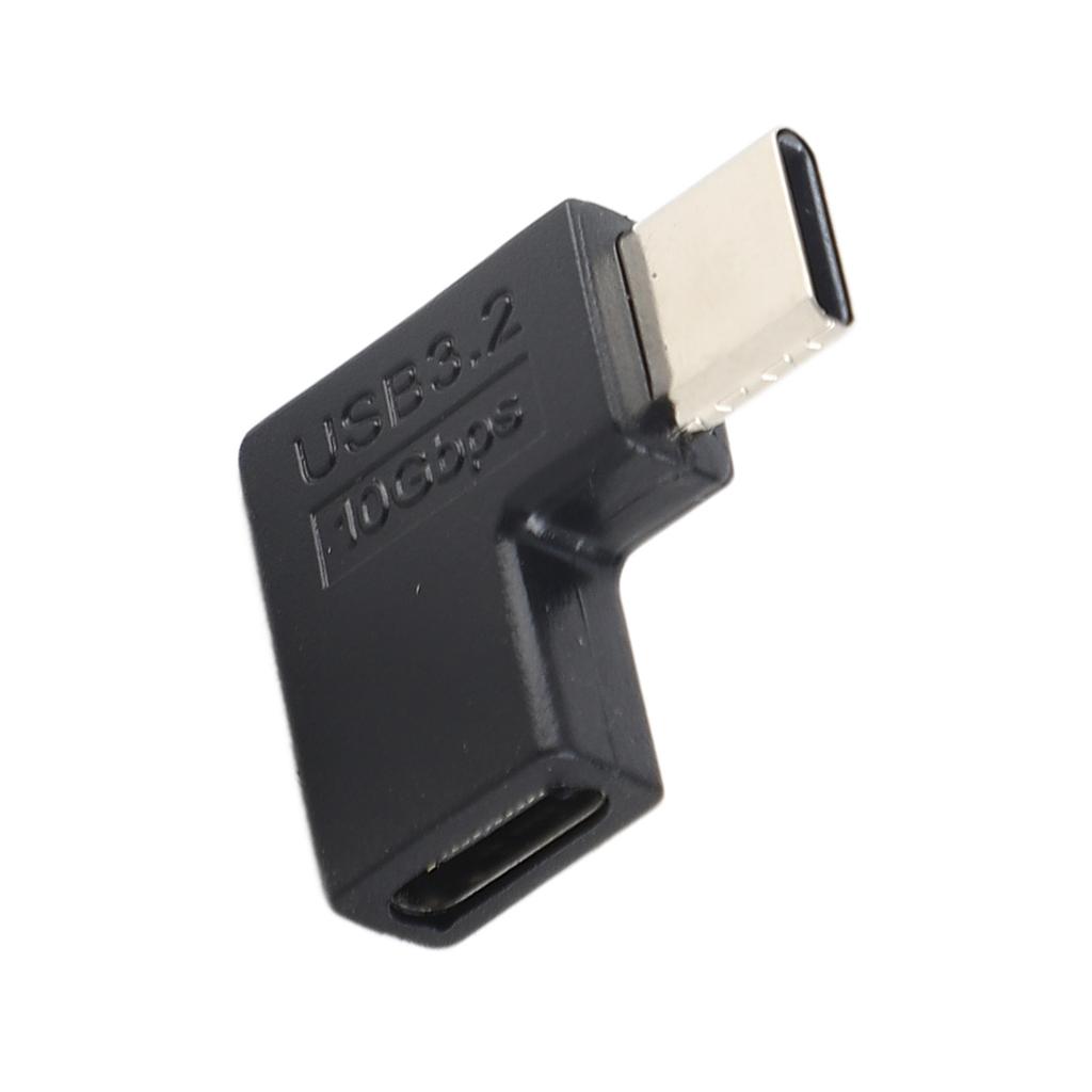 90 Degree Type C Female To Male Adapter 10Gbps Fast Charge USB 3.2 Type C Connector