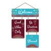 Welcome Quote Decorative Wall Art, Mdf Wooden Wall Hanger - Multicolor