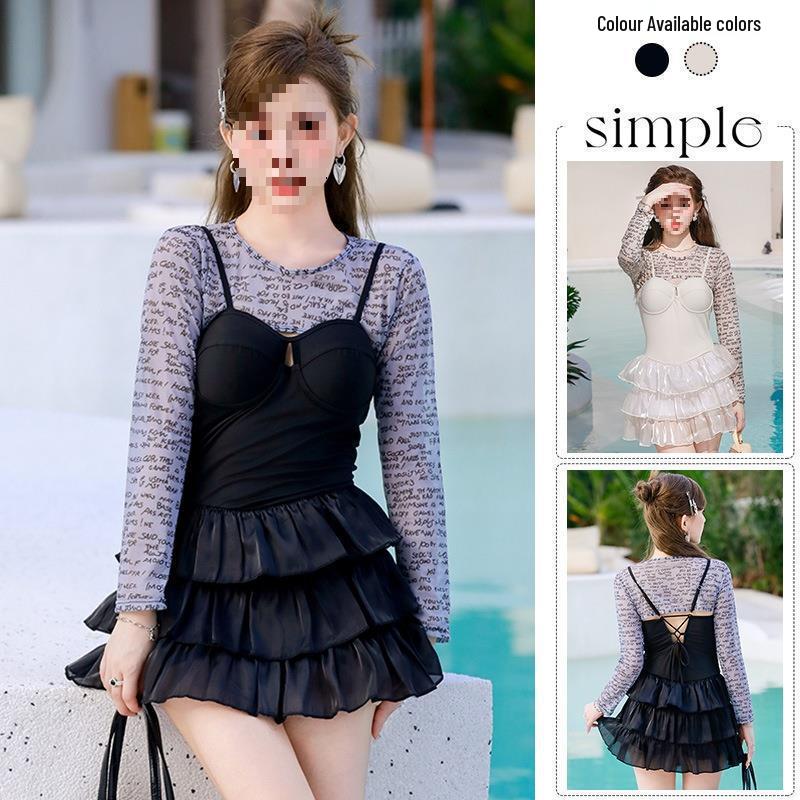 

Women s Long-Sleeve Slimming Two-Piece Swimsuit - Sun Protection, Stylish Vacation 2024 One Size [Mandatory for wholesale] білий