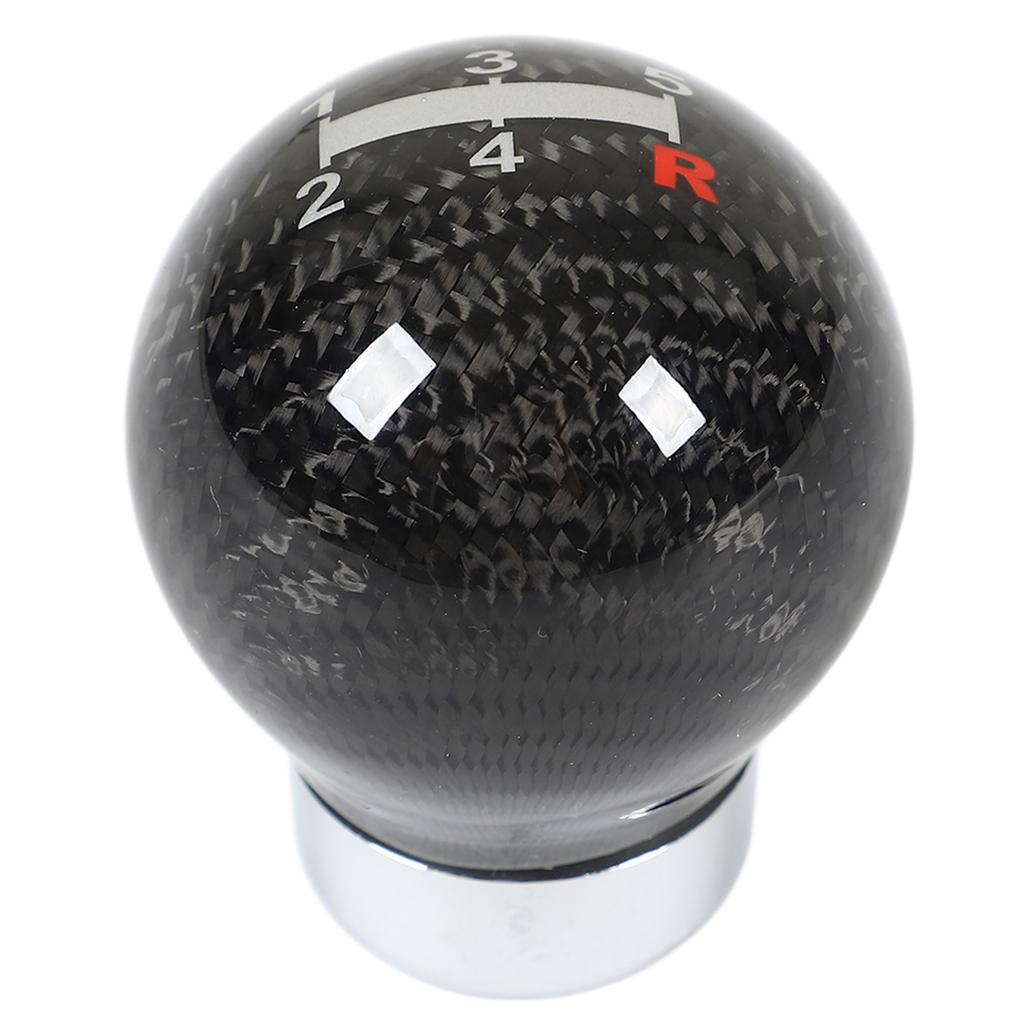 Gear Shifting Lever Knob Carbon Fiber 15mm Bottom Interface Round Ball Manual Automatic Transmission Shifter Head Knob