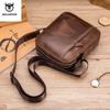 BULLCAPTAIN Herren Umhängetasche Männer Schulter Taschen Reißverschlüsse Handtaschen Große Kapazität Echtes Leder Tasche Für Männliche Messenger Tragetaschen