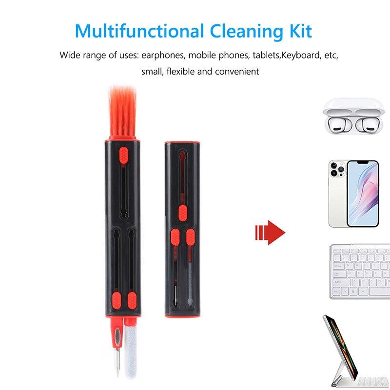 4 In 1 Multifunction Cleaner Kit For AirPods 3 2 1 Earbuds Cleaning Pen Keyboard Brush Bluetooth Earphones Case Cleaning Tools