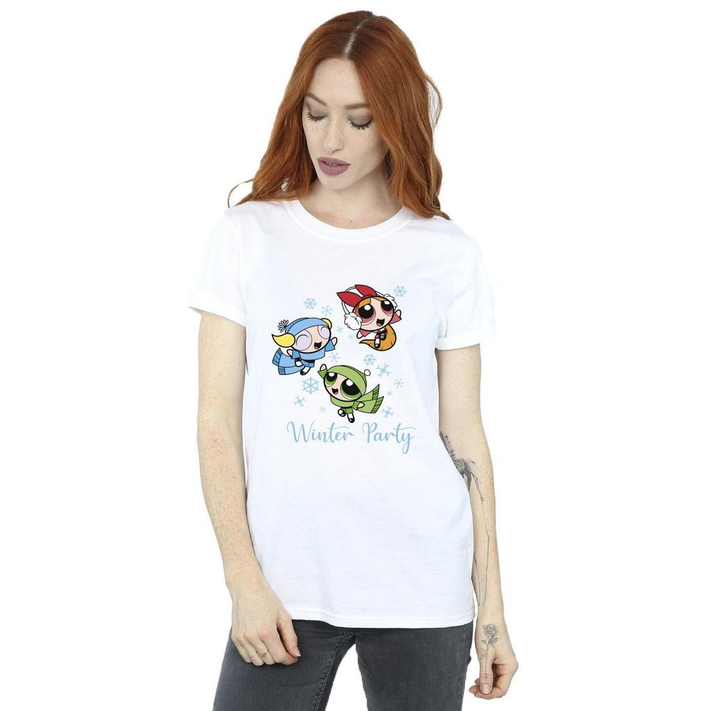 The Powerpuff Girls Womens/Ladies Girls Winter Party Cotton Boyfriend T-Shirt