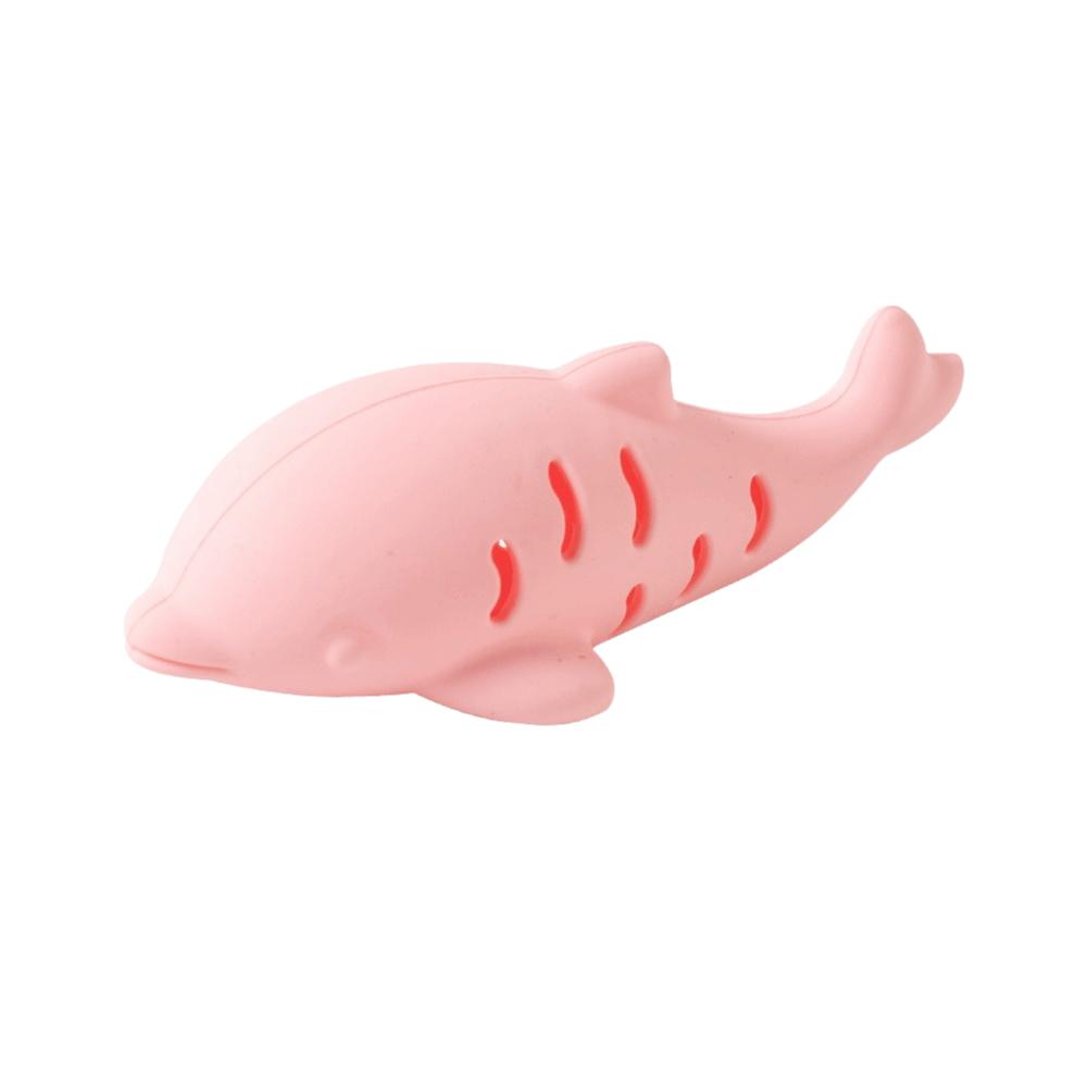 Bite Resistant Cat Toy Silicone Material Treat Dispenser Self Play Fish Cat Toy Pet Training