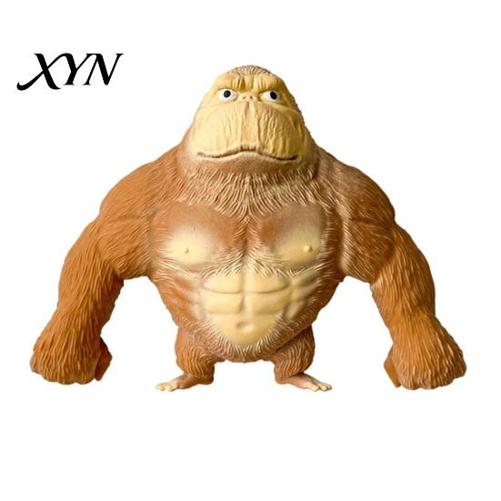 Kids Stress Relief Gadget Gorilla Squeeze Toy, Slow Rising Orangutan Fidget Portable Toy Anxiety Reduction Animal Shape Sensory for Adults Ball