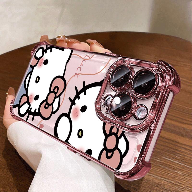 Case For Samsung Galaxy S26 S25 Ultra A57 A56 A16 A54 A55 A07 A35 S24 S23 Ultra Plus FE 5G Soft Hello Kitty Shockproof Casing