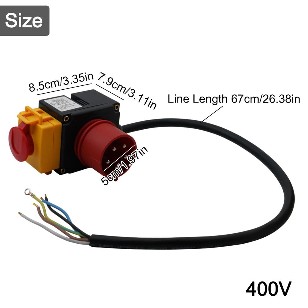 For Industrial Machines Device Switch Black Restart Protection Undervoltage Release IP54 Rated For 400V Machines