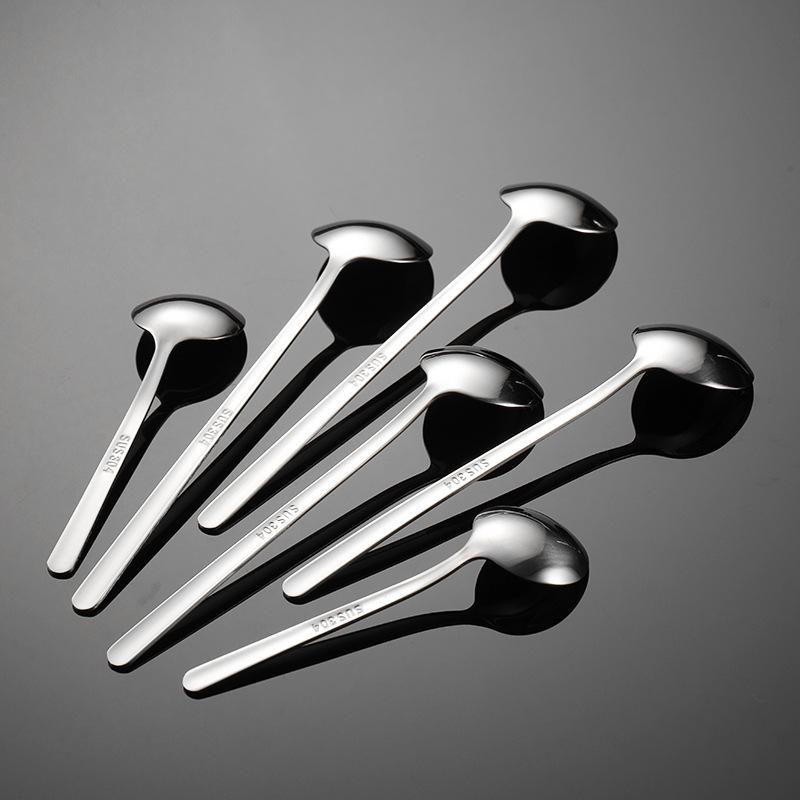 304 Stainless Steel 10cm Short Seasoning Jar Spoon Multi-specification Small Round Spoon Health Products Small Spoon Gift