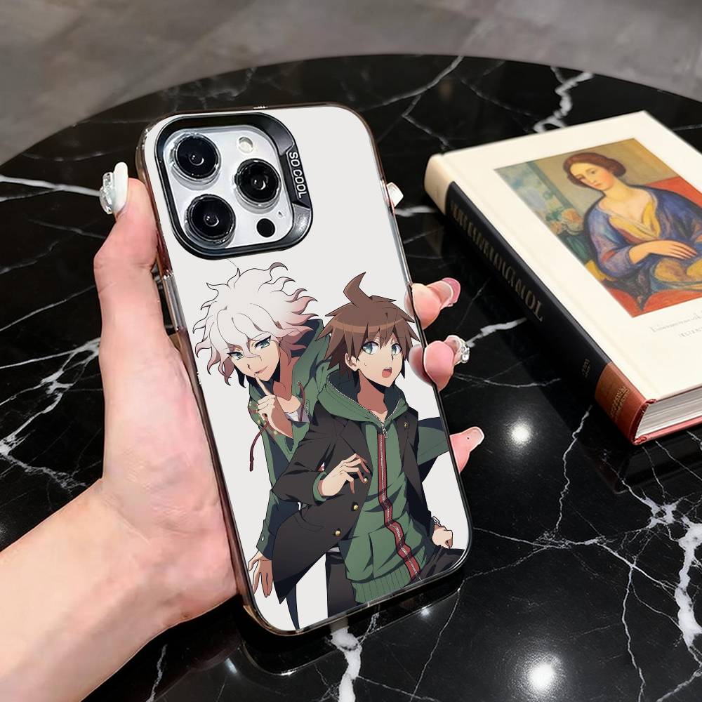 M-Makoto N-Naegi-MNES Phone Case For iPhone 17,16,15,14,13,12,11 Plus,Pro Max,XS,Colorful Silver Black Cover