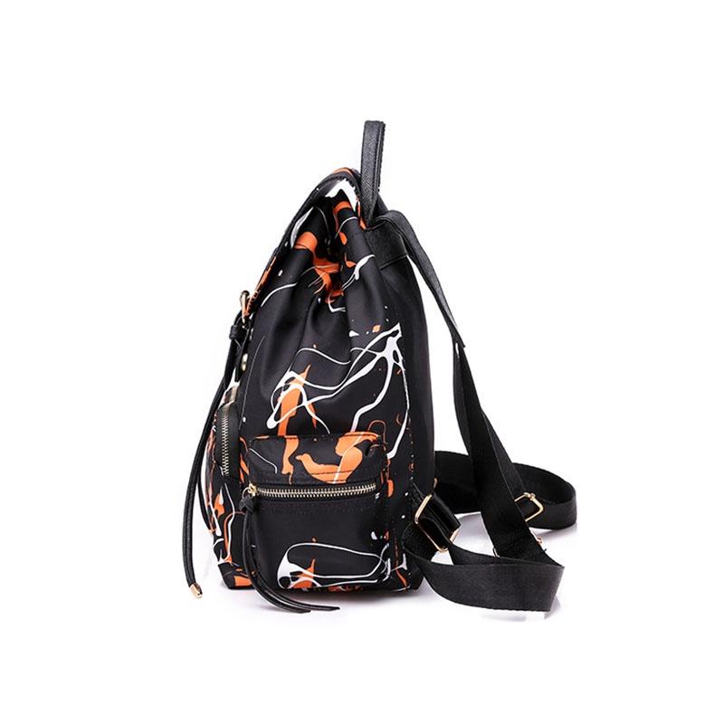 Stilvoller Und Verschleißfester Damen-Nylon-Graffiti-Rucksack Mit Weichem Material