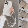 With Card Pearl Phone Lanyard Hanging Decoration Anti Loss Hanging Rope Phone