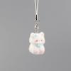 Kawaii Plush Cute Cat Keychain Flocking Animal Pendant Phone Lanyard Hanging Keycord Charm Key Chains DIY Accessories Girl Gifts