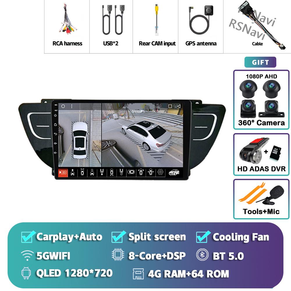 Android 14 Carplay Auto For Geely Atlas 2016 - 2020 Car Radio Player Multimedia 4G+WIFI Stereo Navigation Head Unit AI Voice GPS