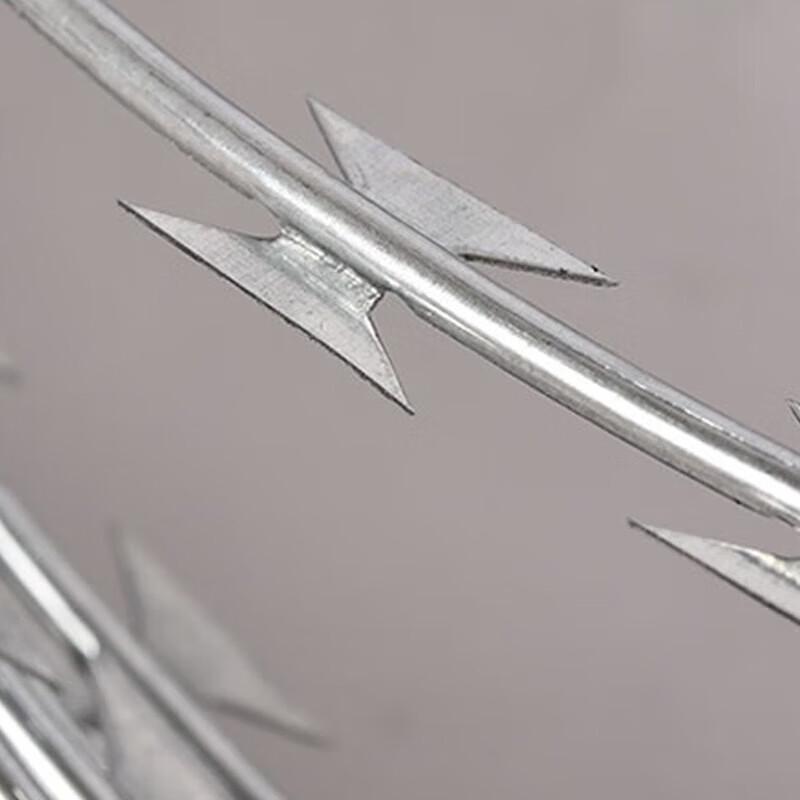 High-Security Galvanized Double Helix Razor Wire
