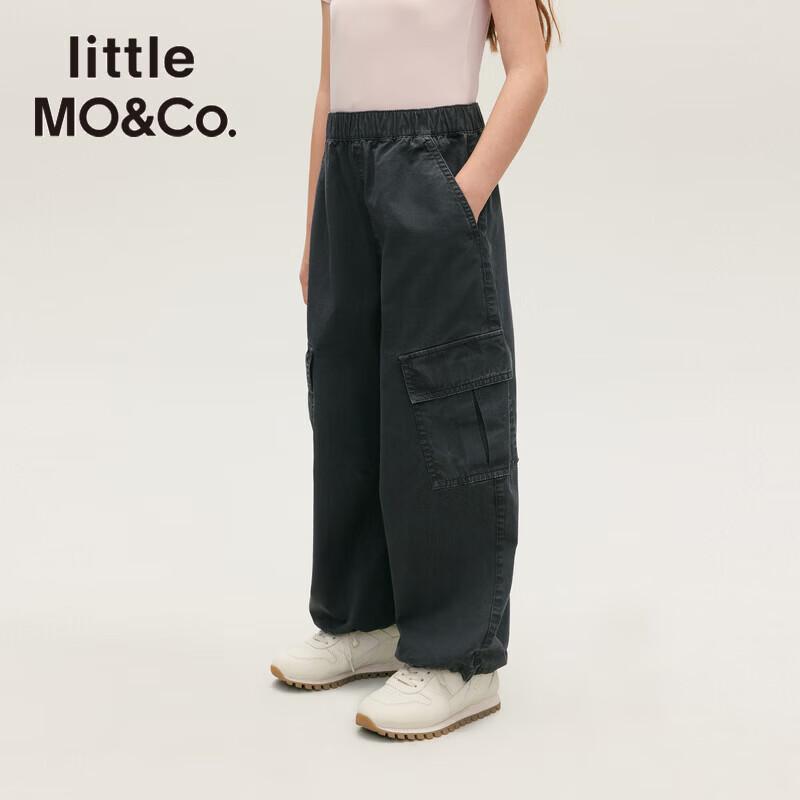 little MO&Co. Kids' Cotton Straight-Leg Cargo Pants