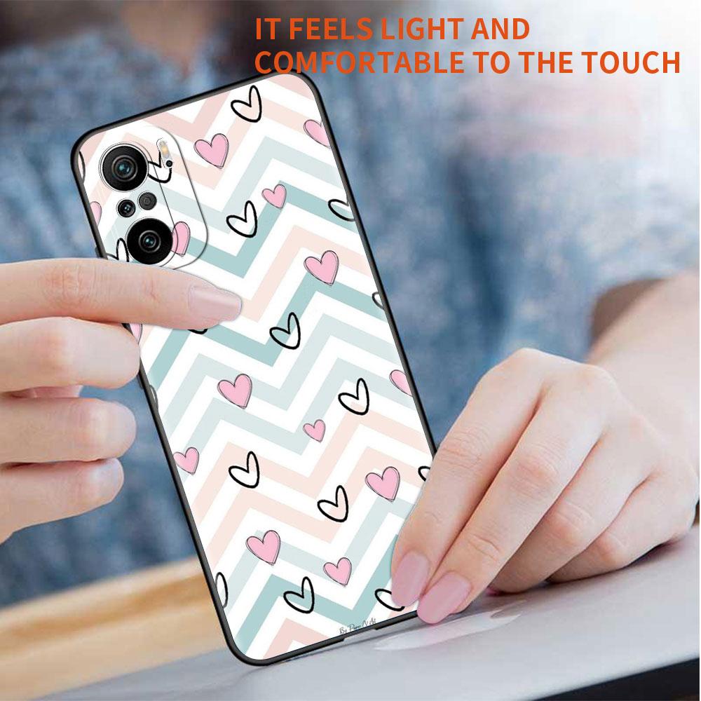 Case For Xiaomi Redmi Note 11 9S 10 9 8 7 9A 9C 9i K40 8T 10C 9T K50 Silicone Phone Shell LOVE Heart