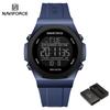 NAVIFORCE Digital Watch for Men Boy Waterproof Silicone Strap LCD Dial Luminous Countdown Boy Men's Sports Multifunctional Watch NF7117