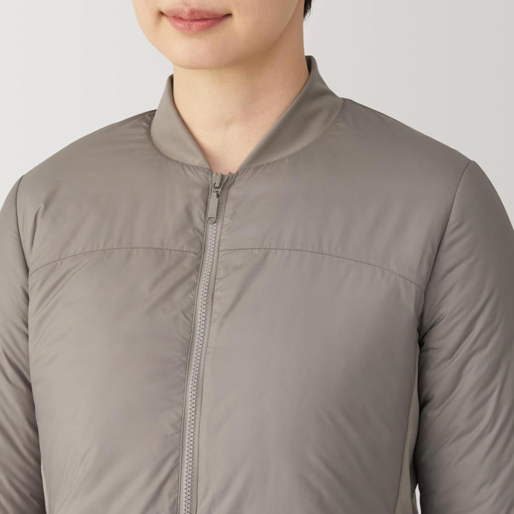 MUJI Washable Padded Active Mocha Size S Women's Blouson, BI02EA4A, Brown,