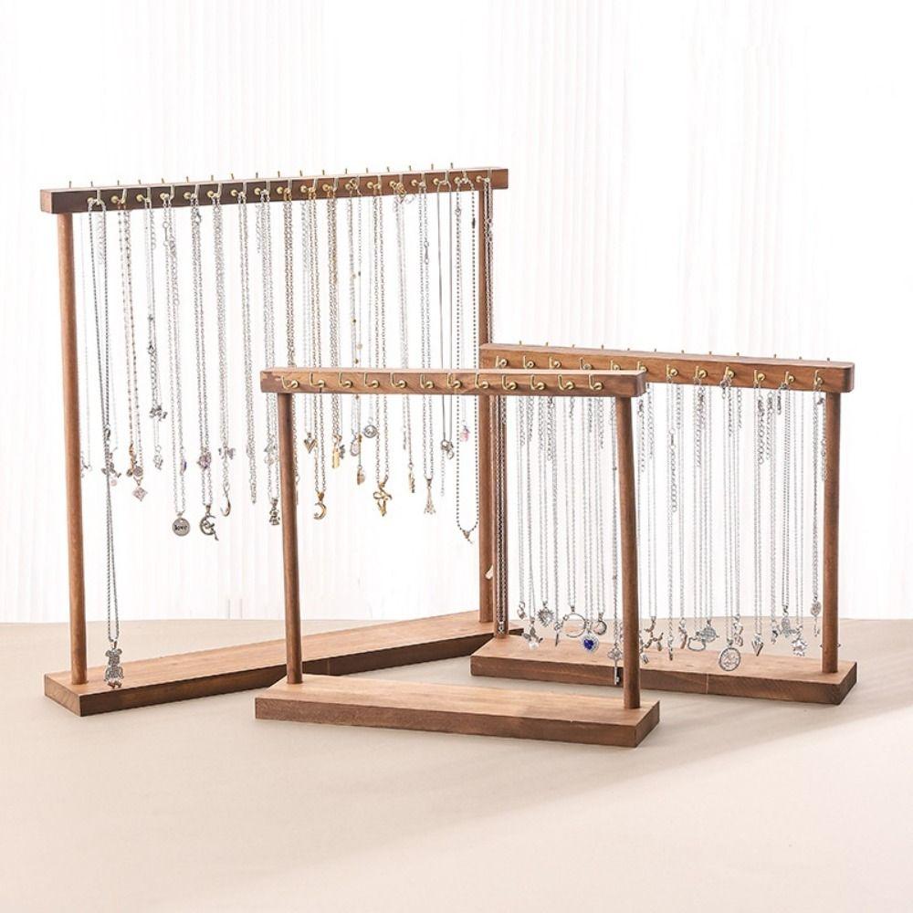 Wooden Jewelry Display Stand Necklace Holder Necklace Hanging Rack Jewelry Organizer  Home Use