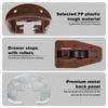 1Set Plastic Metal Drawer Guide Slide Accessory with Roller Brown Drawer Track Slide Kit Universal Drawer Slide Replacement Part