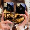 Flying golden supercar For Samsung A 31 32 A33 A34 35 14 A15 13 16 25 26 50 52 53 54 55 56 70 71 72 73 Golden glass phone case