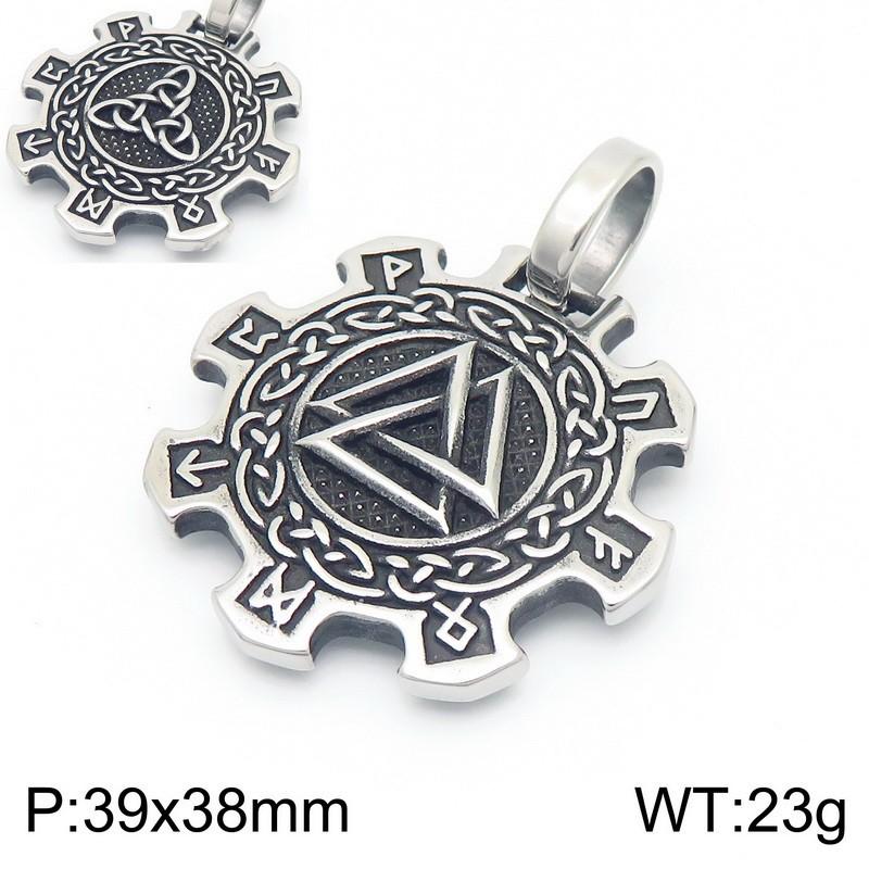 Vintage Nordic Cross Celtic Knot Charm Ornament, Viking Warrior Sword Shield Stainless Steel Men'S Pendant