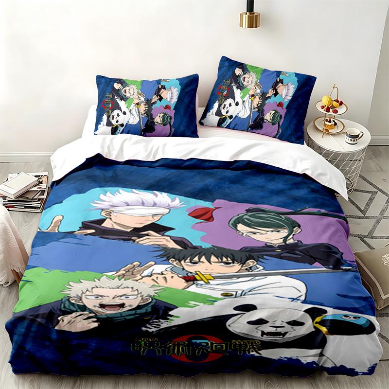 Jujutsu Kaisen 3pc set Perfect for bedroom use Comfortable bedding set includes a duvet cover and two pillowcases Ideal birthday or Christmas gift