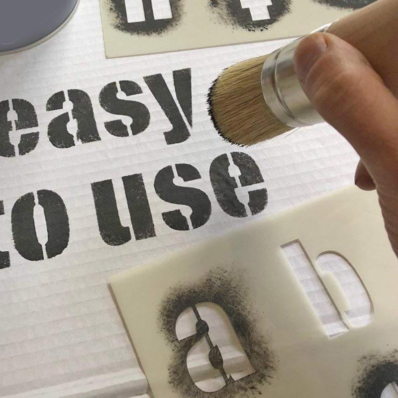 60Pcs Painting Templates Letter and Number Stencils Kids Drawing Stencils for Wood Sign Cake Painting Wall Decoration