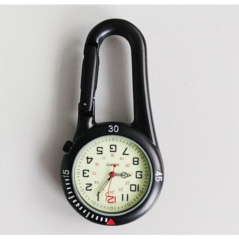 

Часы с карабином и пряжкой для рюкзака, спортивные часы на открытом воздухе, портативные светящиеся поясные часы, ретро-часы Interstellar, памятное издание, пряжка