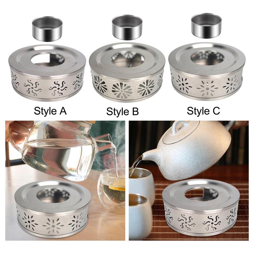 Stainless Steel Teapot Warmer Universal Warm Tea Stove for Home Travel Hotel