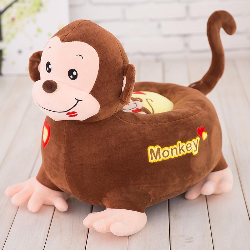 Lazy Kids' Plush Animal Sofa: Dinosaur, Giraffe, Elephant Dolls