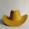Cappello da Cowboy Kaki 60cm Cintura in Pelle e Colore del Cappello Cappello da Cowboy Nuovo Materiale Scamosciato Forma Goccia d'Acqua Cappello da Cavaliere per Uomo e Donna