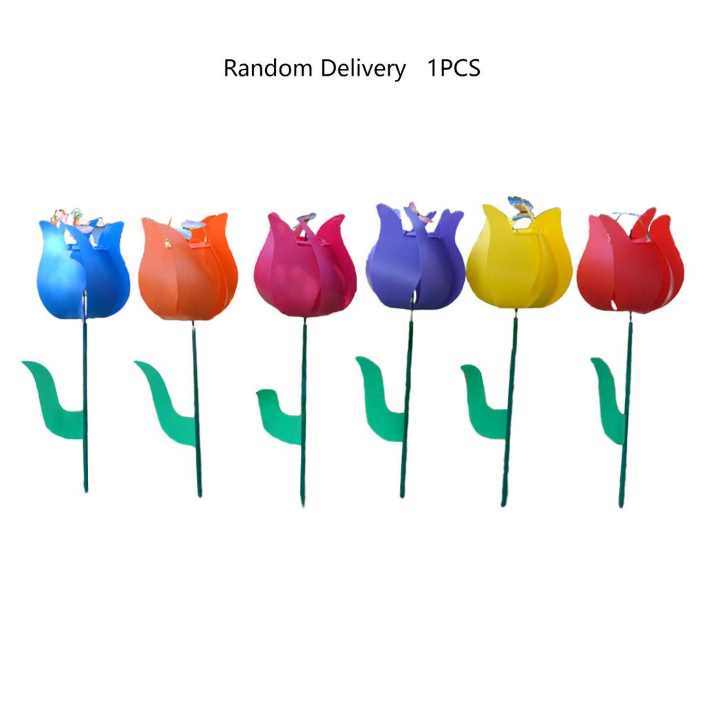 Flower Windmill Playset Toy for Spinners Faux Flower Artificial Windmill Outdoor Decors Pinwheels Yard Adornments