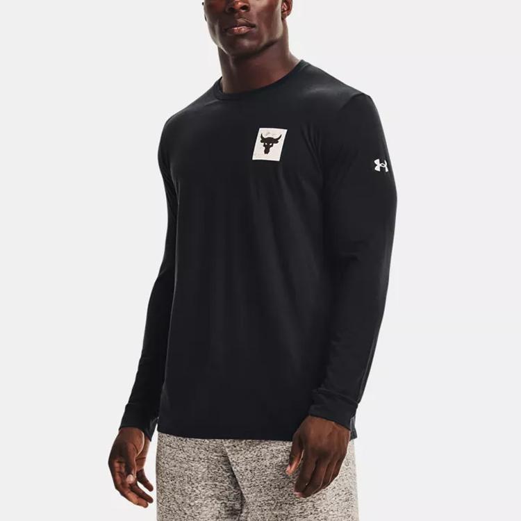 Under Armour Project Rock Brahma Bull Training Long Sleeve T-Shirt Men Tops Black 1367115-001