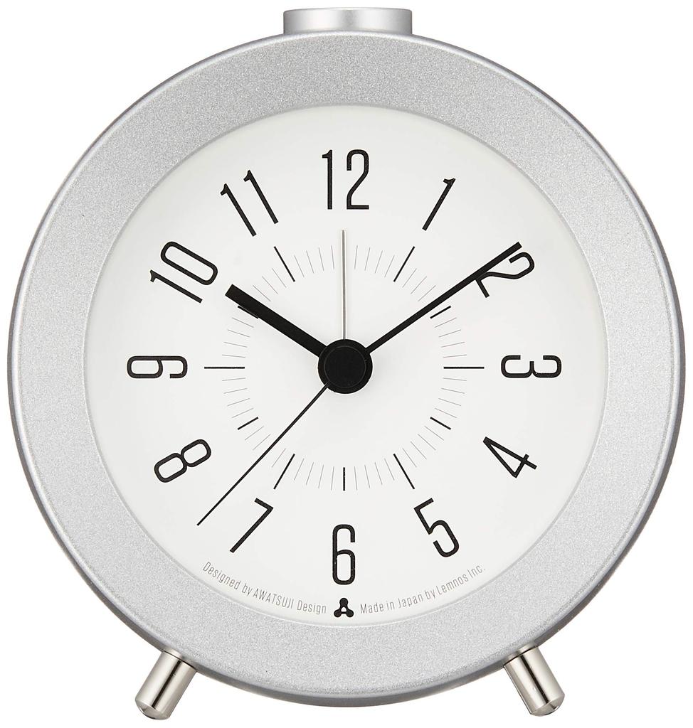 Lemnos Analog Alarm Clock JIJI alarm Silver SL Lemnos (Lemnos) AWA13-04 w100×h107xd58mm