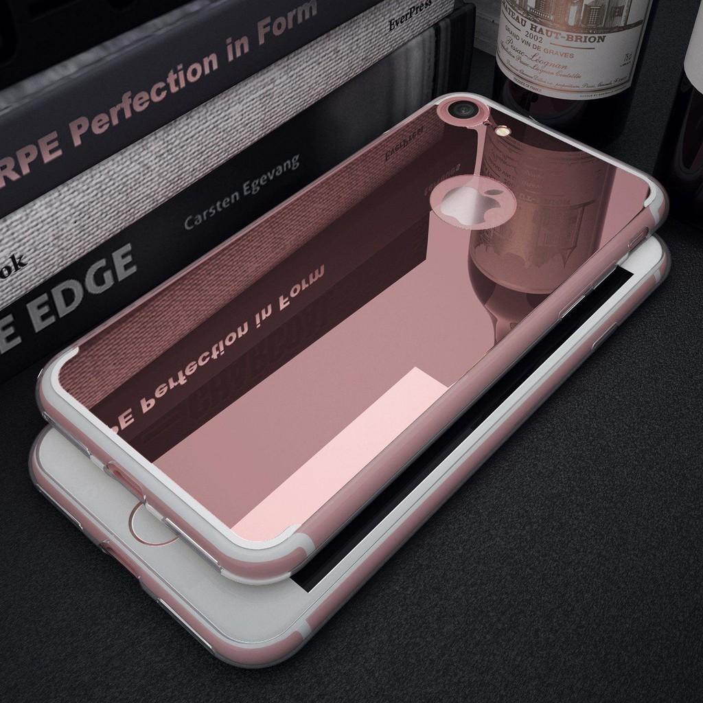 Rubber Back Mirror Crystal Clear Bumper Case Cover For Iphone 5 6 7 Plus 7s