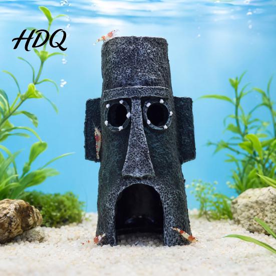 Shrimp Tank Decor Pineapple House Fish Decor Resin Cartoon Aquarium Ornament