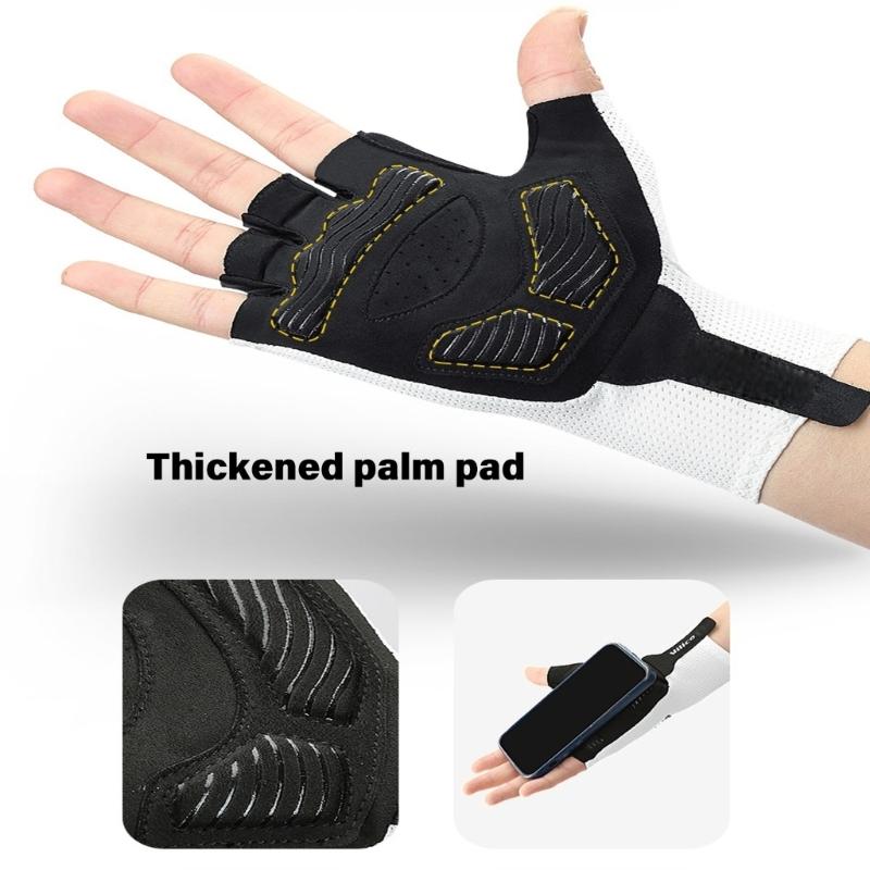 High Elastic Cycling Fitness Glove Quick Drying Breathable Sports Glove Nonslip Half Finger Fishing Glove Enduring
